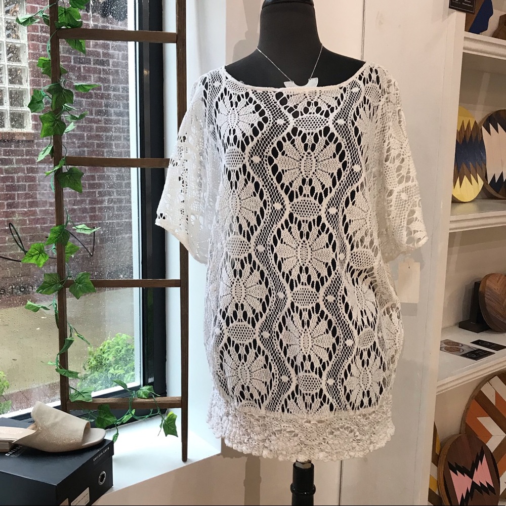 Trina Turk, Large NWT, Swim Spa Collection Top or Swim Coverup Pool Beach 🏝